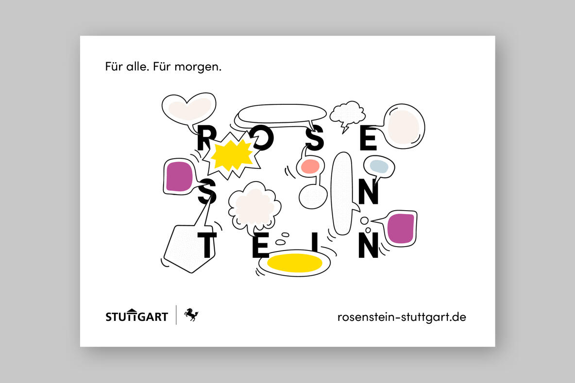 Illustration zum Thema Stadtgespräch für das Rosenstein Quartier Stuttgart