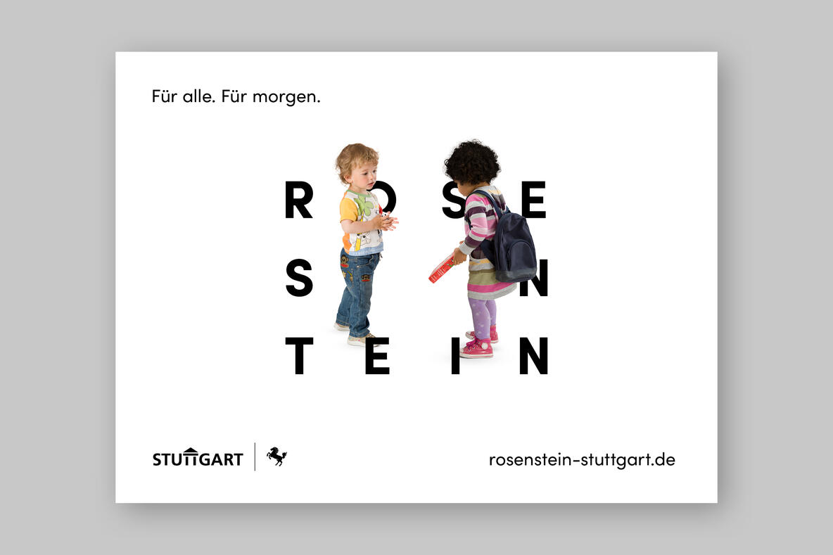 Illustration zum Thema Kinderfreundlichkeit für das Rosenstein Quartier Stuttgart